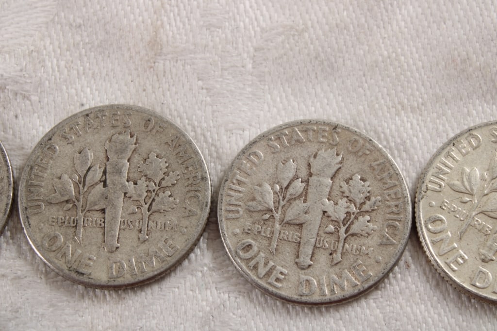 10 Roosevelt Silver Dimes - 10