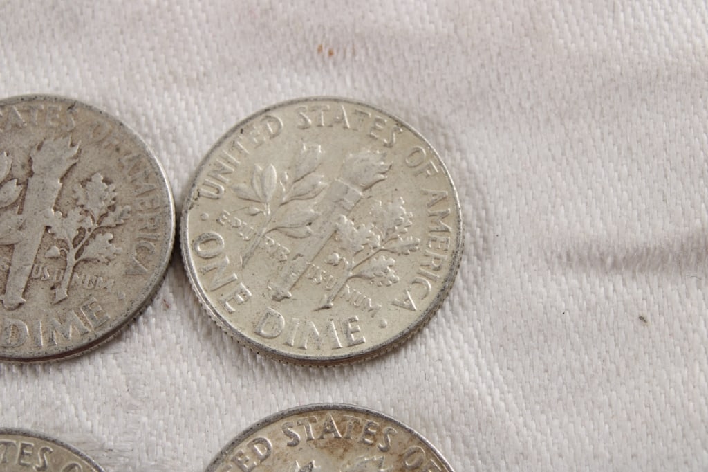 10 Roosevelt Silver Dimes - 12