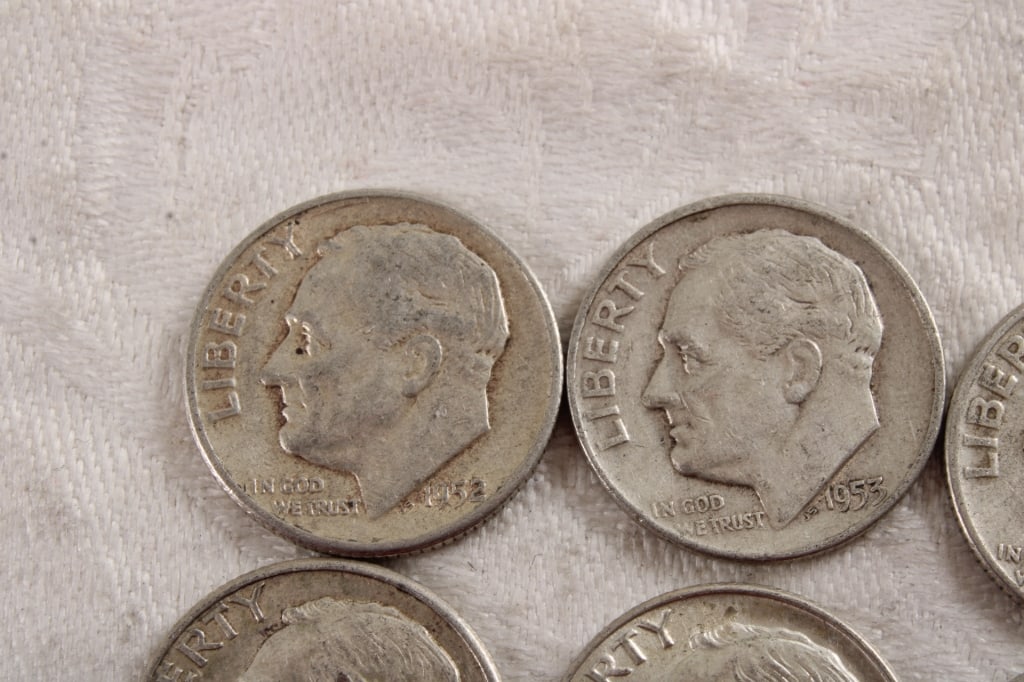 10 Roosevelt Silver Dimes - 2