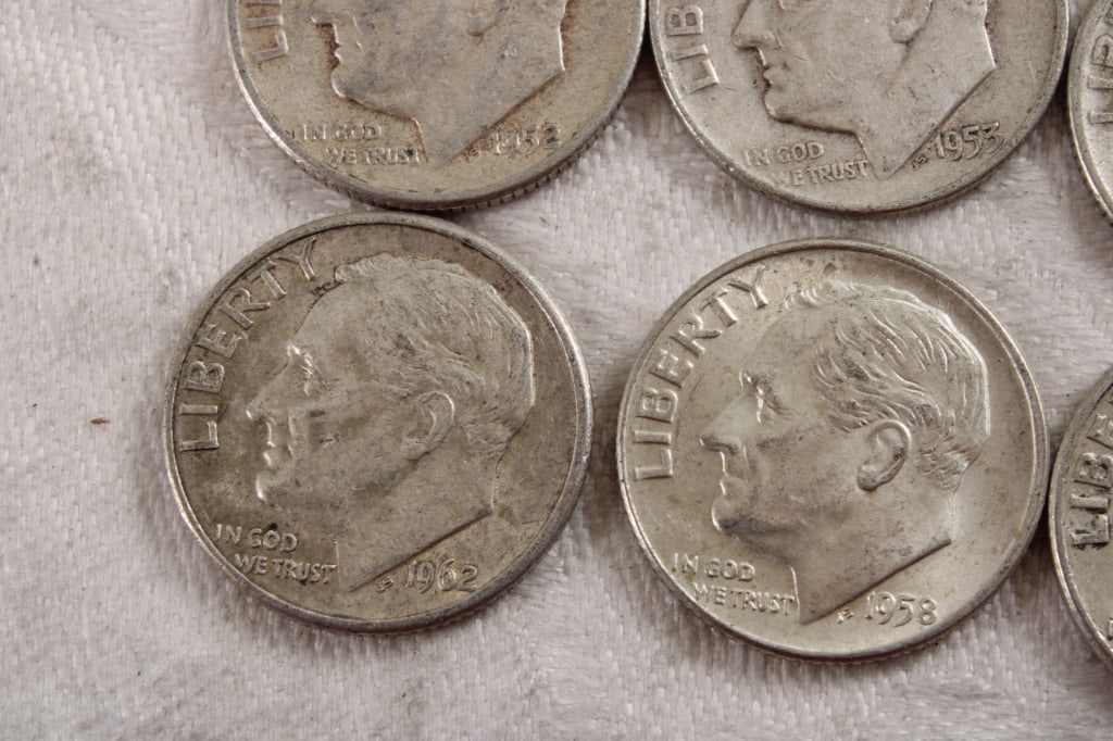 10 Roosevelt Silver Dimes - 3