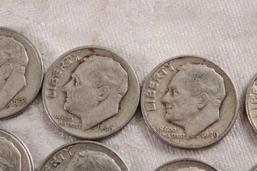 10 Roosevelt Silver Dimes - 4