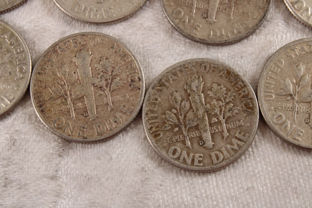 10 Roosevelt Silver Dimes - 11