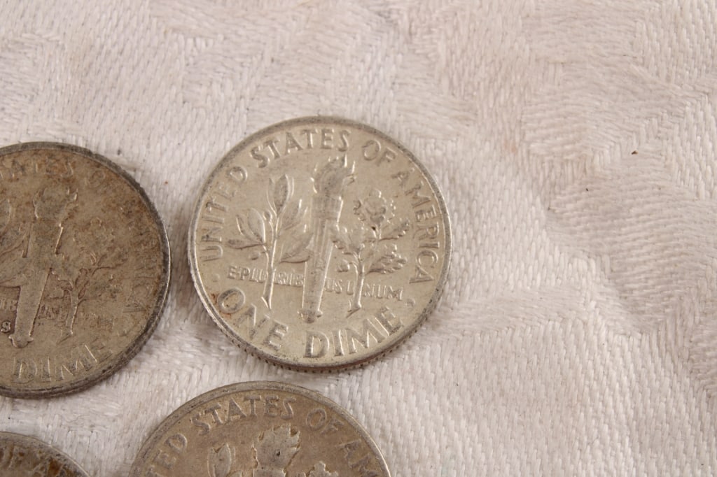 10 Roosevelt Silver Dimes - 12