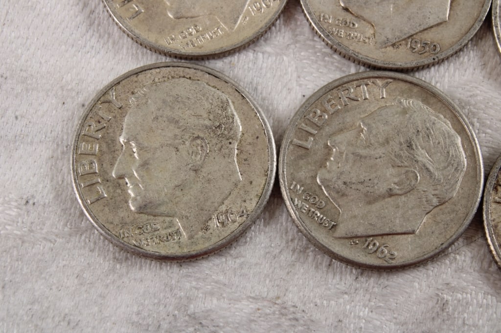 10 Roosevelt Silver Dimes - 3