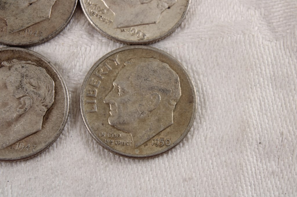 10 Roosevelt Silver Dimes - 7