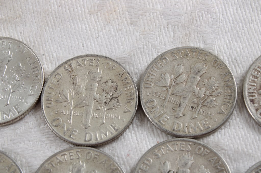 10 Roosevelt Silver Dimes - 10