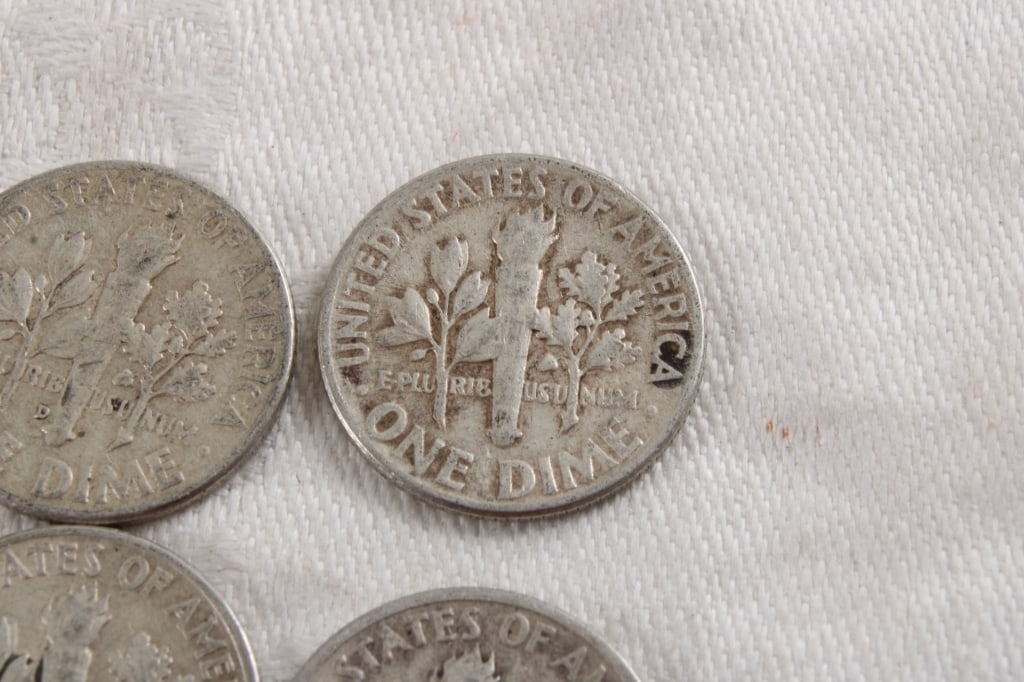 10 Roosevelt Silver Dimes - 12