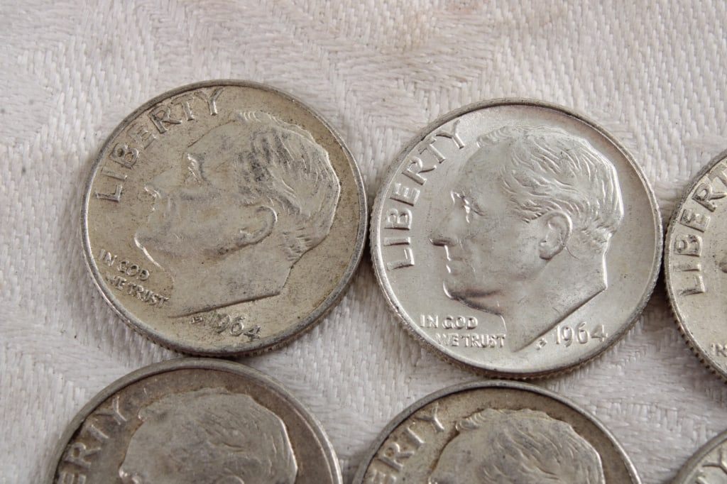 10 Roosevelt Silver Dimes - 2