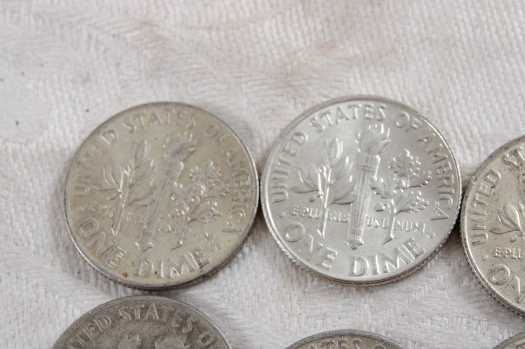 10 Roosevelt Silver Dimes - 8