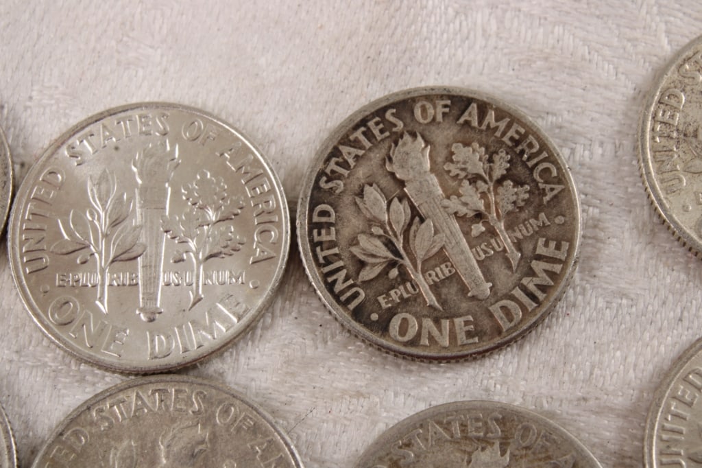 10 Roosevelt Silver Dimes - 10