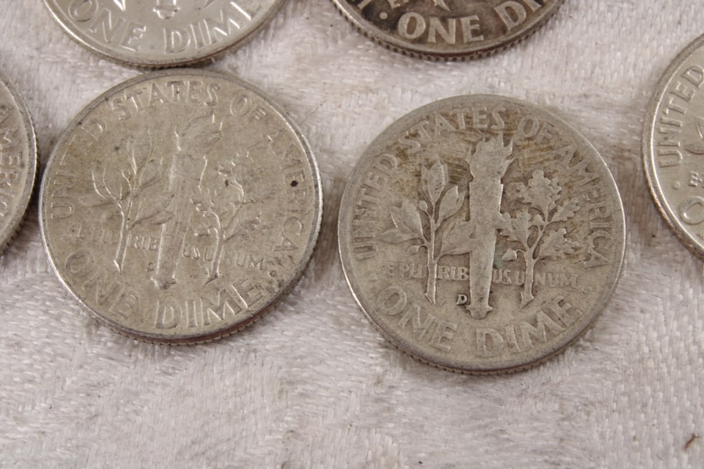 10 Roosevelt Silver Dimes - 11