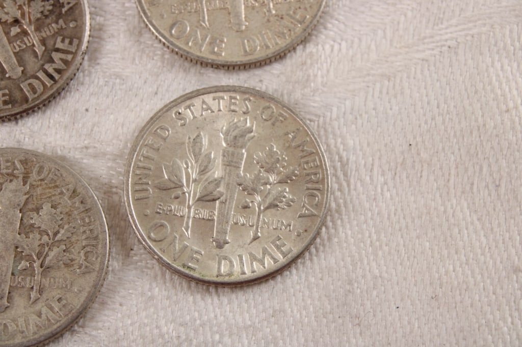 10 Roosevelt Silver Dimes - 13