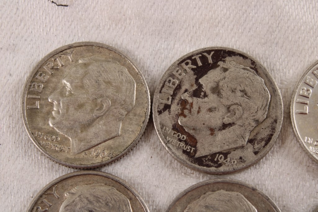 10 Roosevelt Silver Dimes - 2