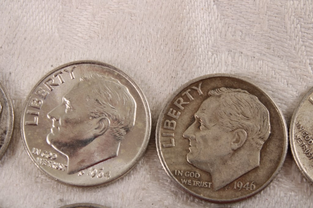 10 Roosevelt Silver Dimes - 4