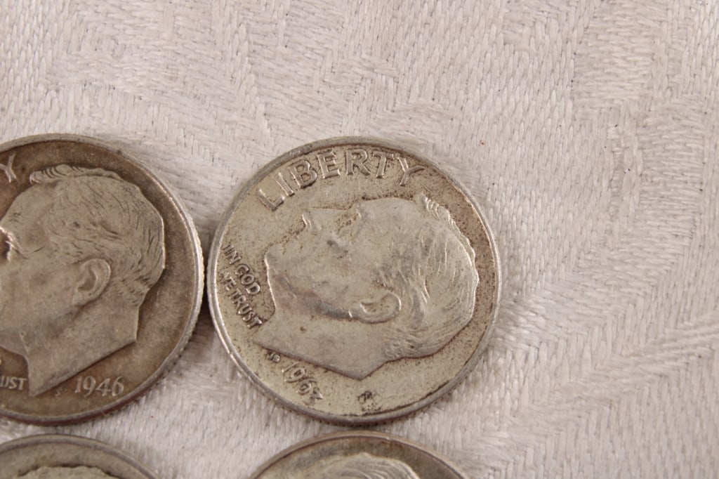 10 Roosevelt Silver Dimes - 6
