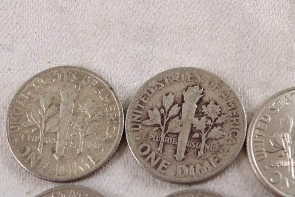 10 Roosevelt Silver Dimes - 8