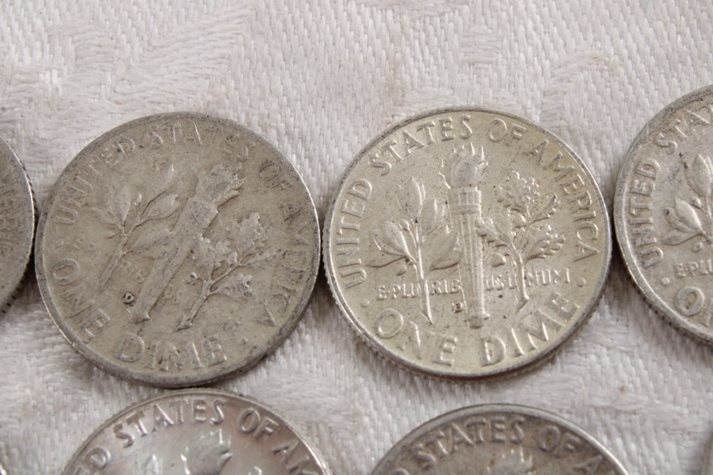 10 Roosevelt Silver Dimes - 10