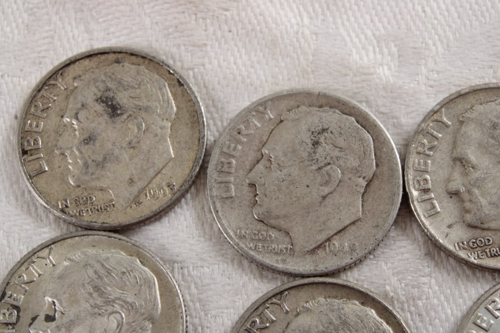 10 Roosevelt Silver Dimes - 2