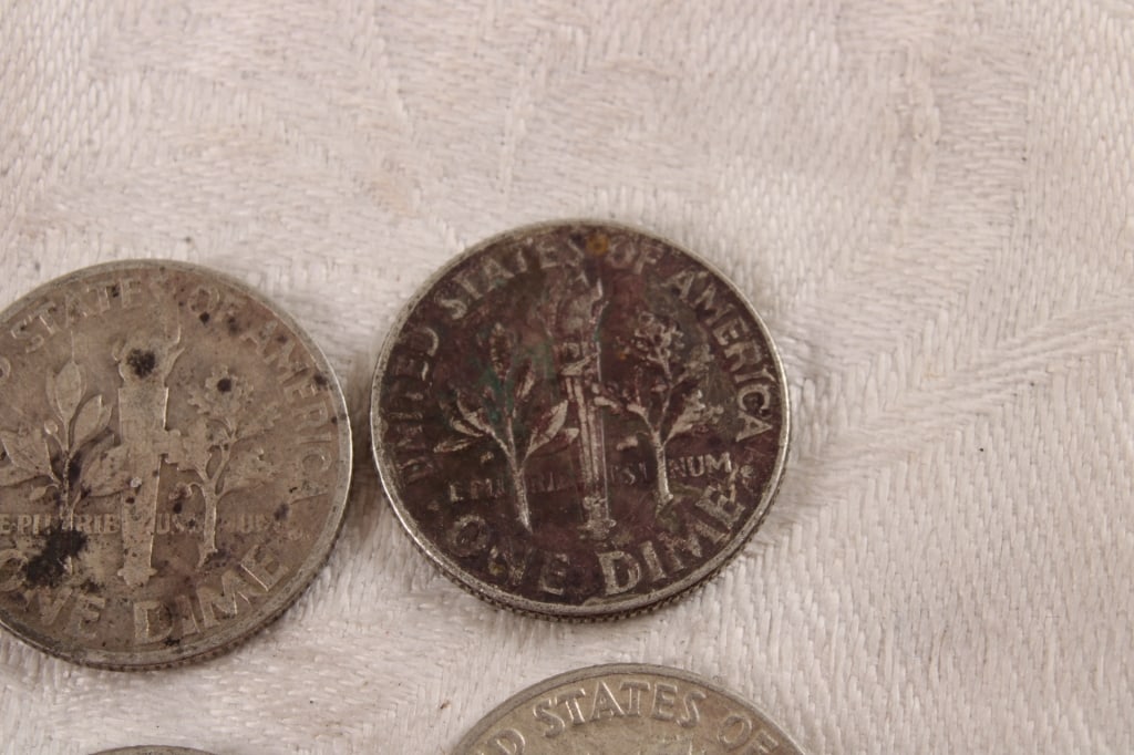 10 Roosevelt Silver Dimes - 12