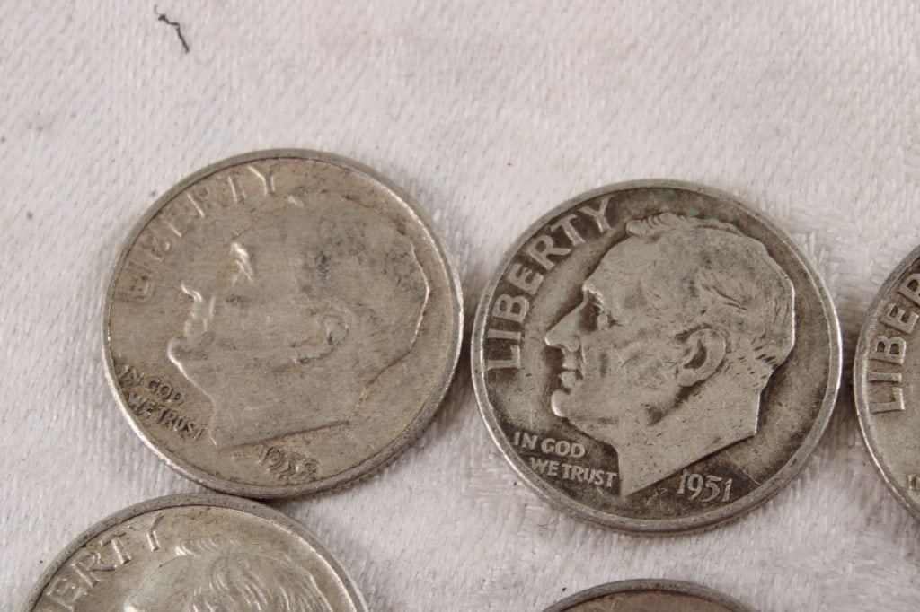 10 Roosevelt Silver Dimes - 2