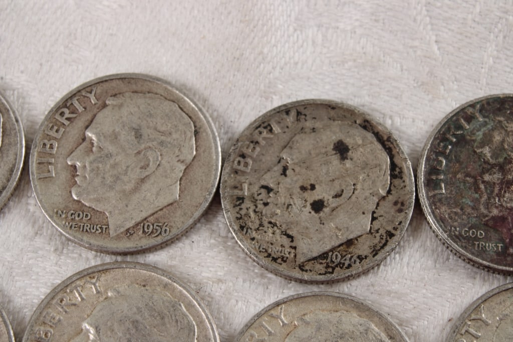 10 Roosevelt Silver Dimes - 4