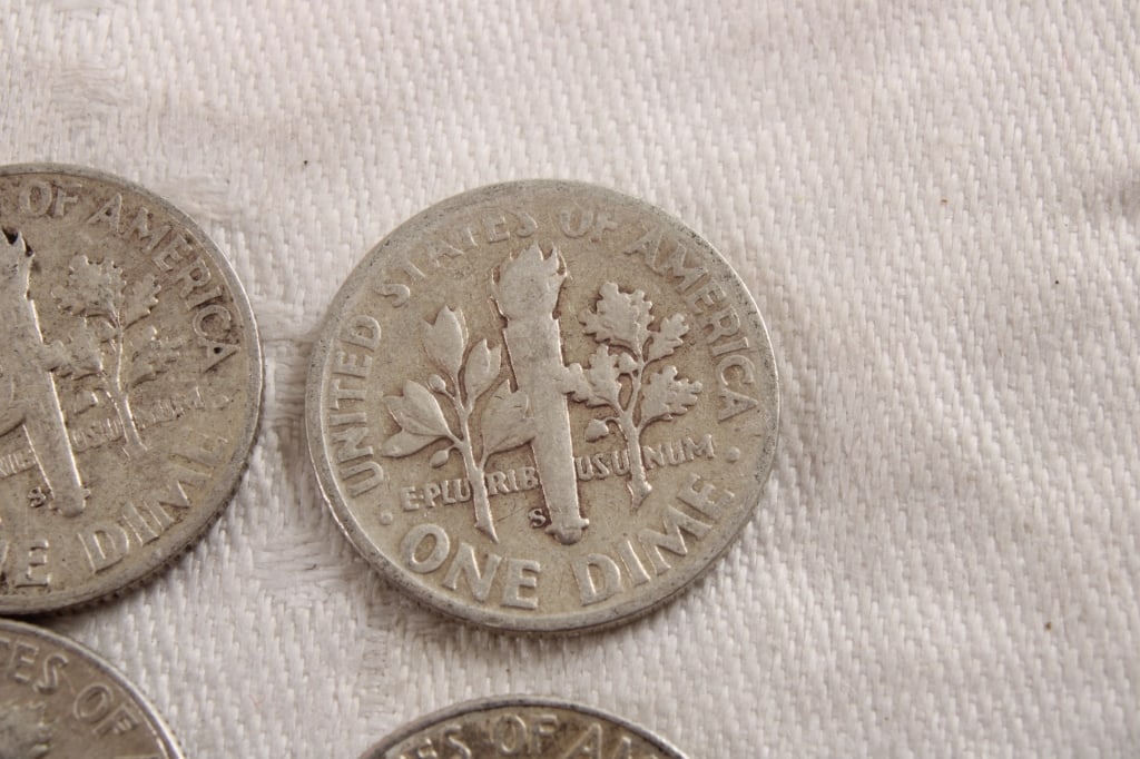 10 Roosevelt Silver Dimes - 12