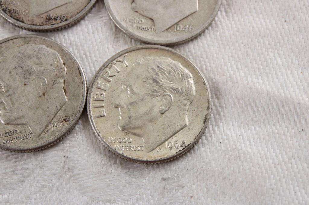 10 Roosevelt Silver Dimes - 7