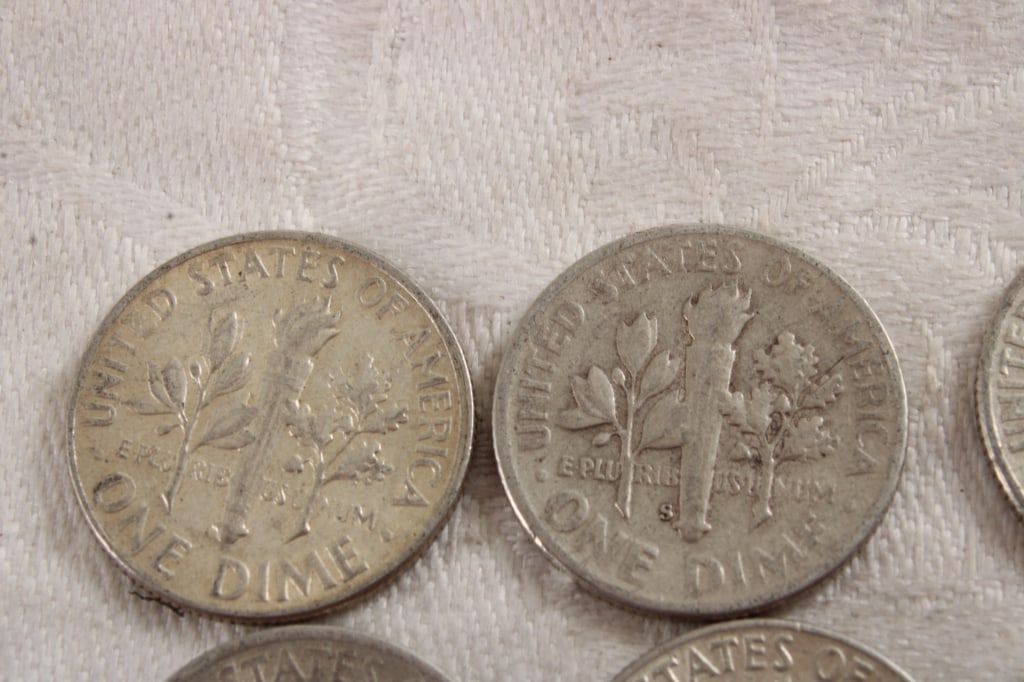 10 Roosevelt Silver Dimes - 8