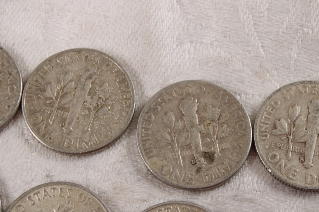 10 Roosevelt Silver Dimes - 10