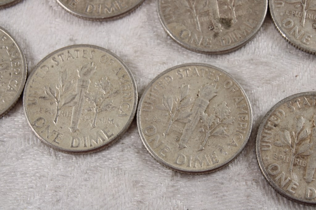 10 Roosevelt Silver Dimes - 11
