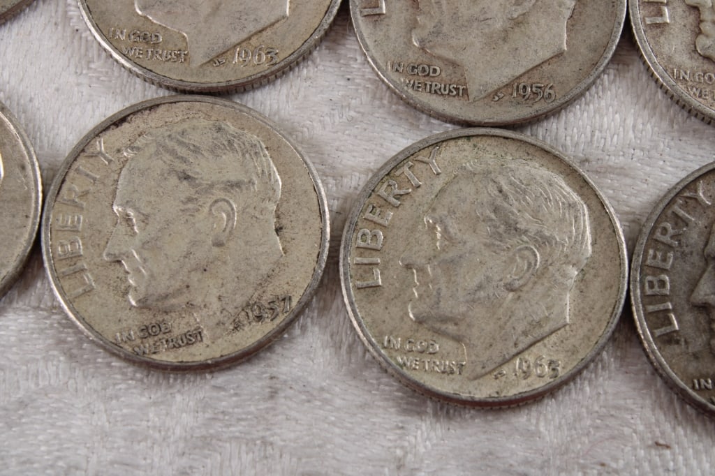 10 Roosevelt Silver Dimes - 5