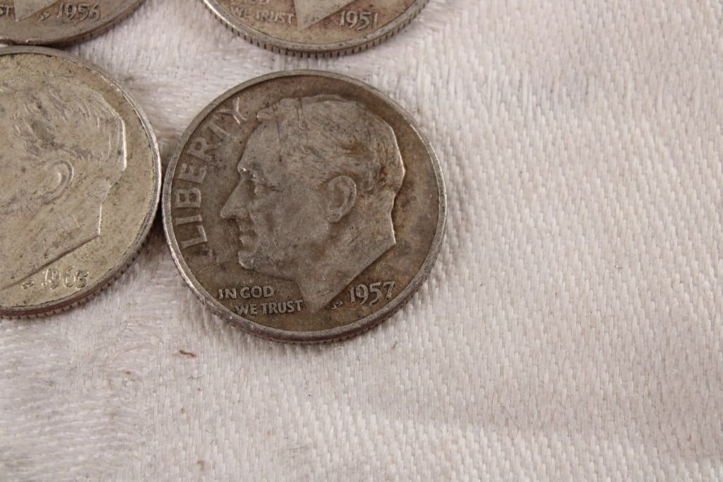 10 Roosevelt Silver Dimes - 7