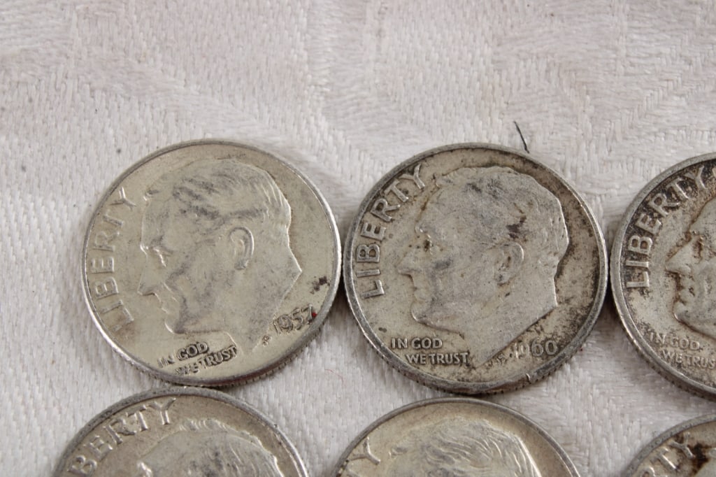 10 Roosevelt Silver Dimes - 2