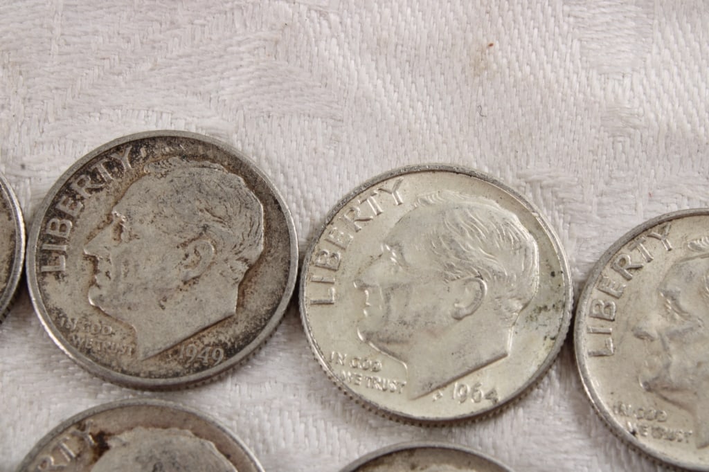 10 Roosevelt Silver Dimes - 4