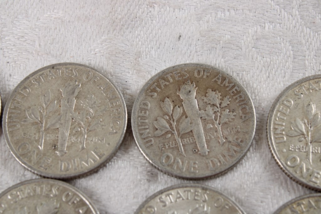 10 Roosevelt Silver Dimes - 10