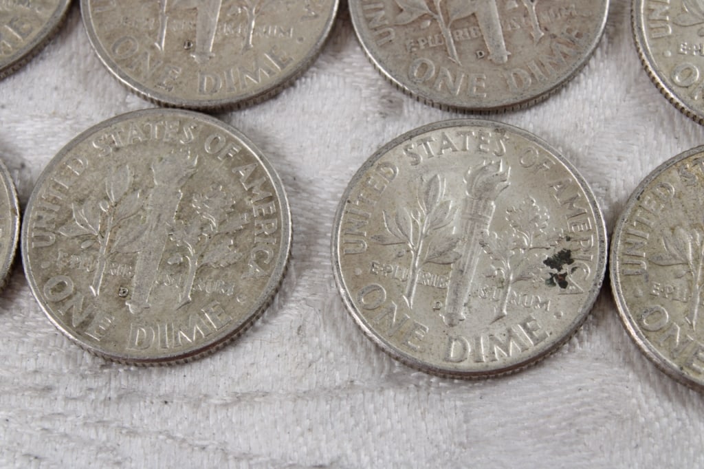 10 Roosevelt Silver Dimes - 11