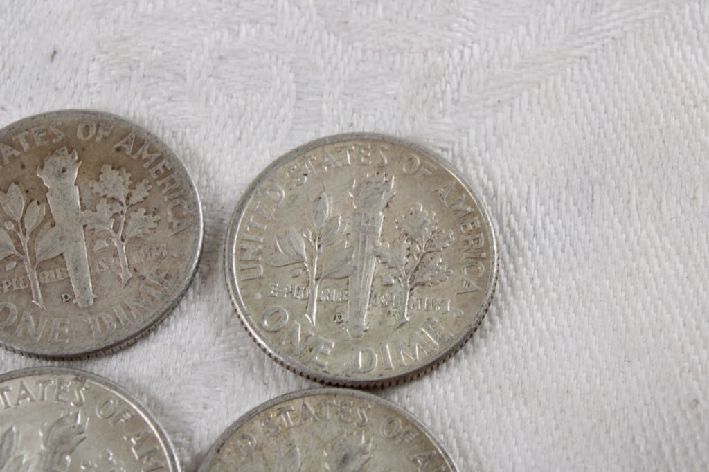 10 Roosevelt Silver Dimes - 12