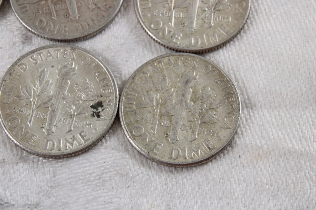 10 Roosevelt Silver Dimes - 13