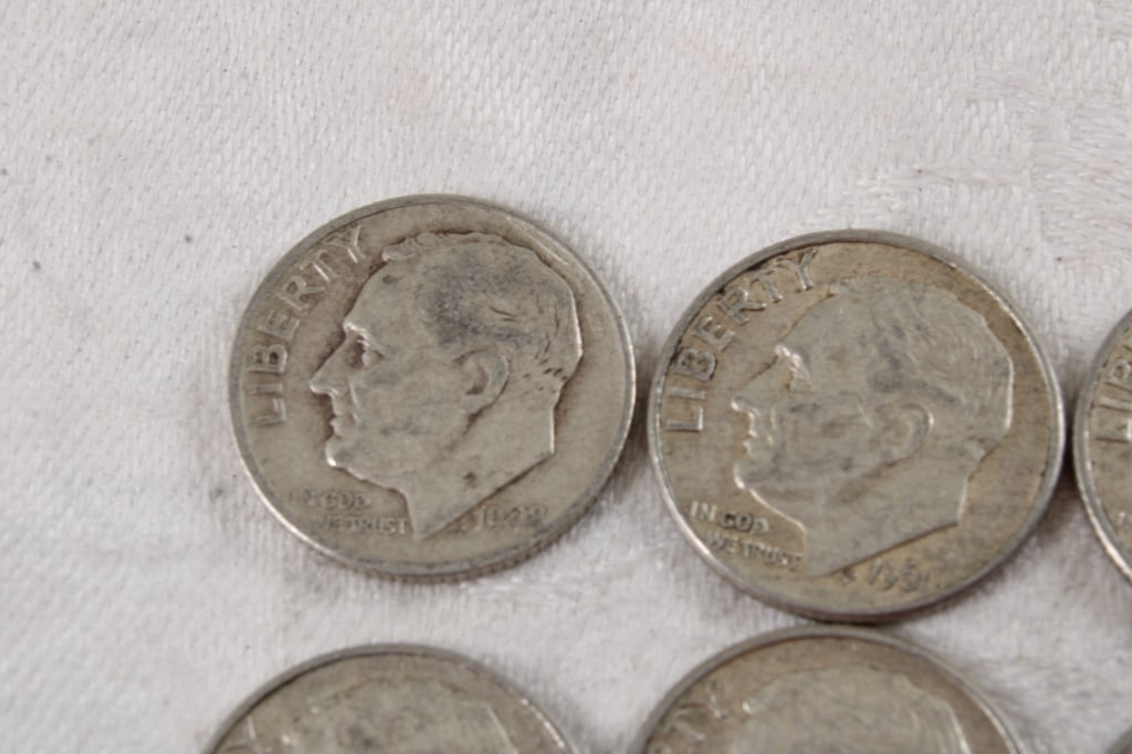 10 Roosevelt Silver Dimes - 2