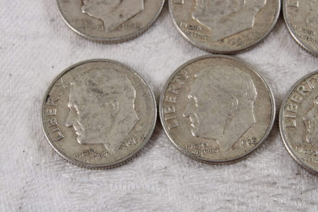 10 Roosevelt Silver Dimes - 3