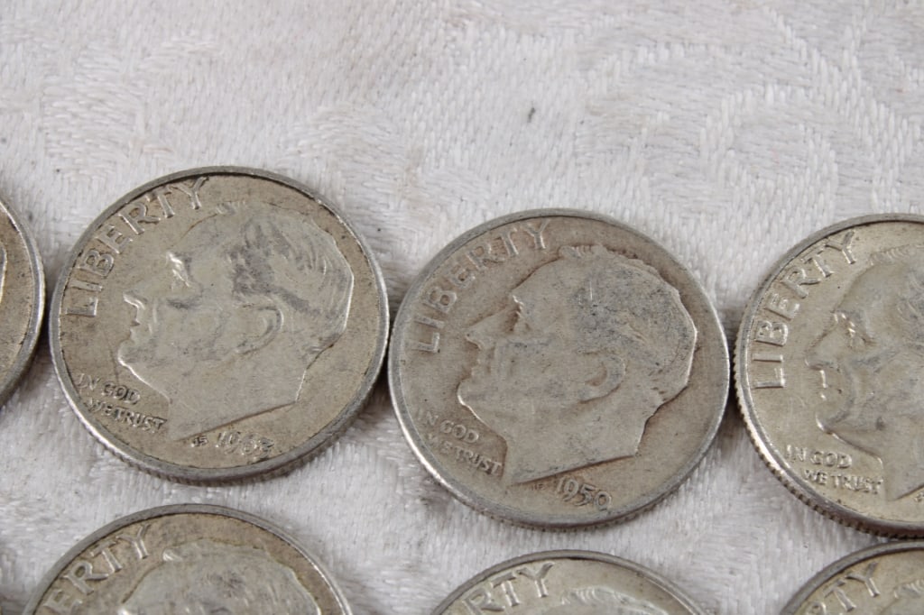 10 Roosevelt Silver Dimes - 4