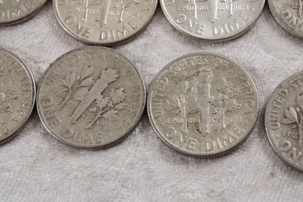 10 Roosevelt Silver Dimes - 11