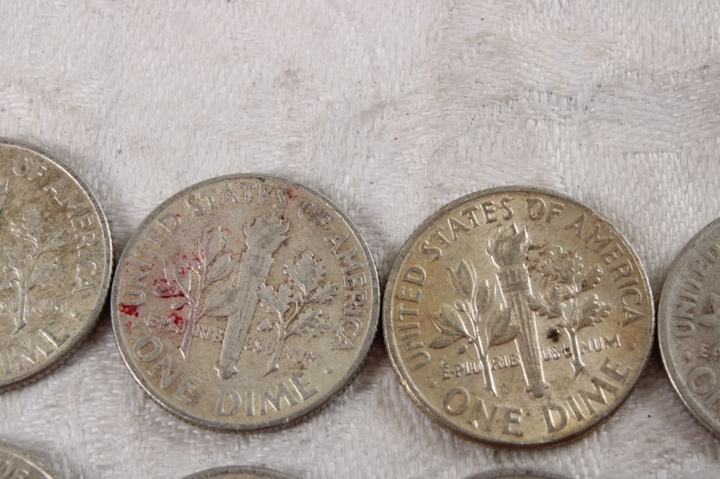 10 Roosevelt Silver Dimes - 10