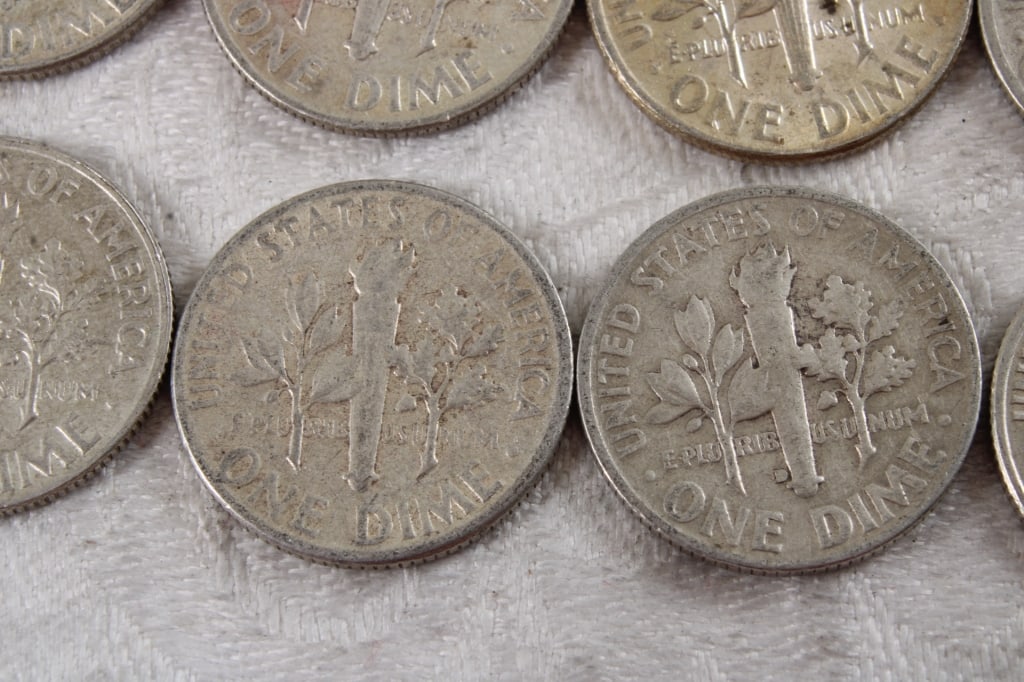 10 Roosevelt Silver Dimes - 11