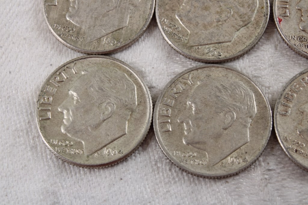 10 Roosevelt Silver Dimes - 3