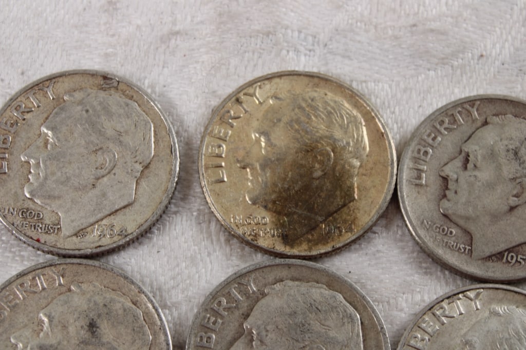10 Roosevelt Silver Dimes - 4