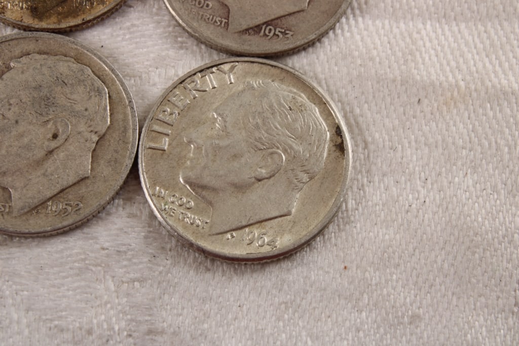 10 Roosevelt Silver Dimes - 7