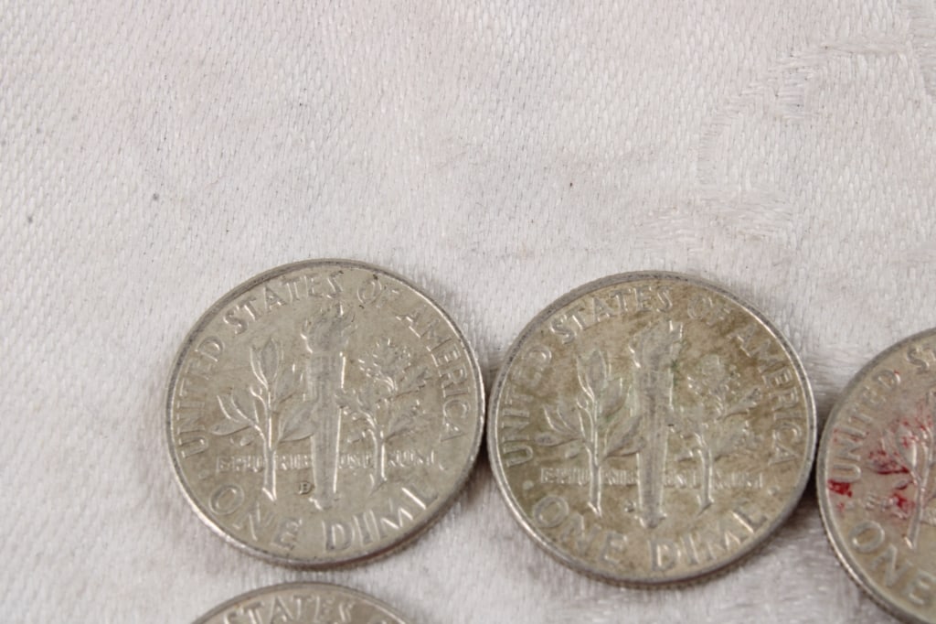 10 Roosevelt Silver Dimes - 8
