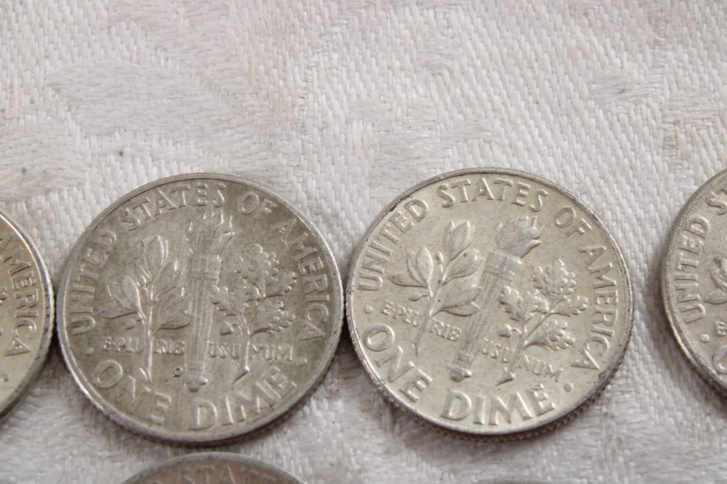 10 Roosevelt Silver Dimes - 10