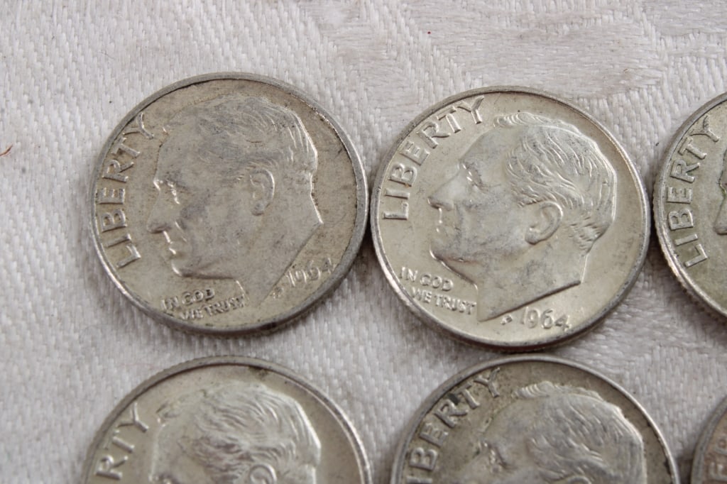 10 Roosevelt Silver Dimes - 2